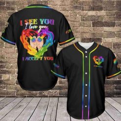 LGBT I see you love you and accept you Pride Baseball Jersey shirt