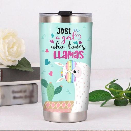 Llama Just A Girl Who Loves Gift For Lover Day Travel Tumbler