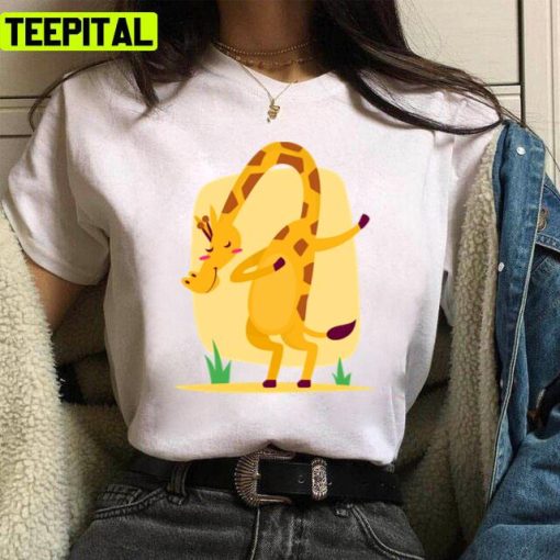 Long Neck Dancing Giraffi Smile Design Unisex T-Shirt