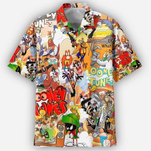 Looney Tunes, Bugs Bunny, Daffy Duck, Tweety, Sylvester Hawaiian Shirt HA33