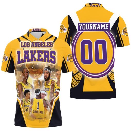 Los Angeles Lakers Player Photo Logo Western Conference Polo Shirt All Over Print Shirt 3d T-shirt