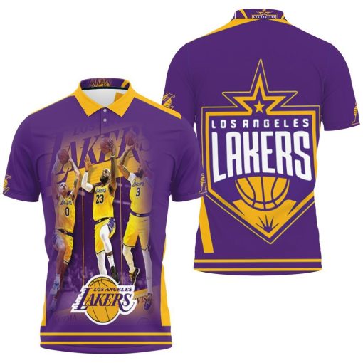 Los Angeles Lakers Players Photos Nba Western Conference Polo Shirt All Over Print Shirt 3d T-shirt