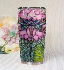 Lotus Dragonfly Gift For Lover Day Travel Tumbler All Over Print