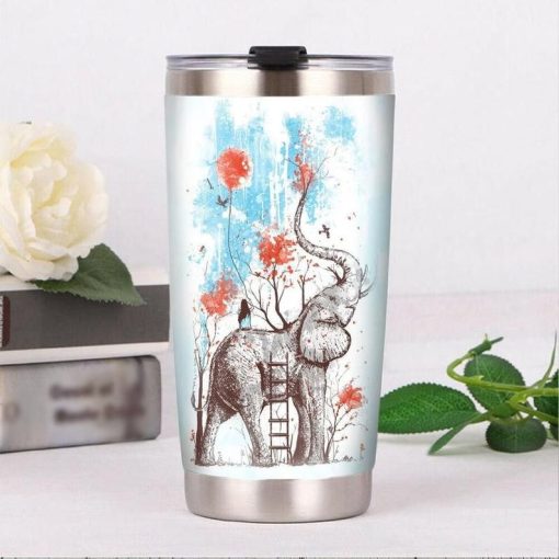 Love Friend Elephant Gift For Lover Day Travel Tumbler All Over Print