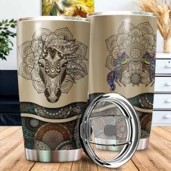 Love Horses Mandala Gift For Lover Day Travel Tumbler All Over Print