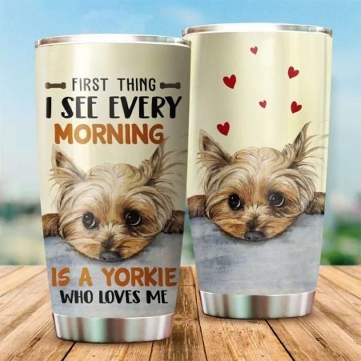 Love Yorkie Dog Gift 3d Printed Gift For Lover Day Travel Tumbler