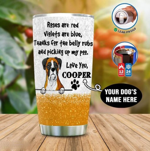 Love You Cooper Boxer Personalized Gift For Lover Day Travel Tumbler