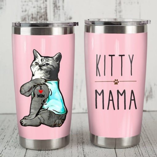 Lovely Cat Kitty Mama Gift For Lover Day Travel Tumbler All Over Print