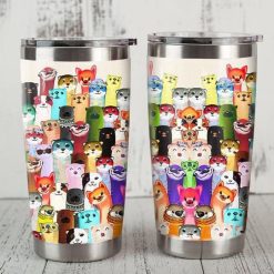 Lovely Otter Colorful Gift For Lover Day Travel Tumbler All Over Print