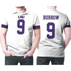 Lsu Tigers Joe Burrow 9 University College Football White Jersey Style Gift For Lsu Fans Polo Shirt All Over Print Shirt 3d T-shirt