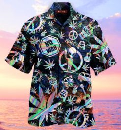 Make Love Not War Hippie Unisex Hawaiian Shirt HA33