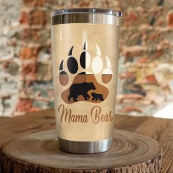 Mama Bear Winter Gift For Lover Day Travel Tumbler All Over Print