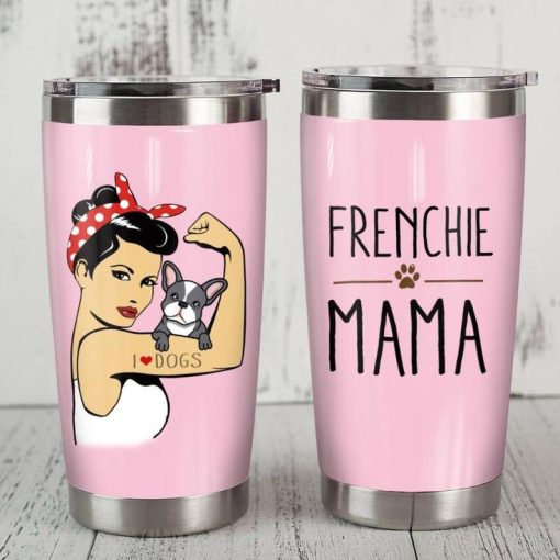 Mama French Bulldog I Love Dog Gift For Lover Day Travel Tumbler