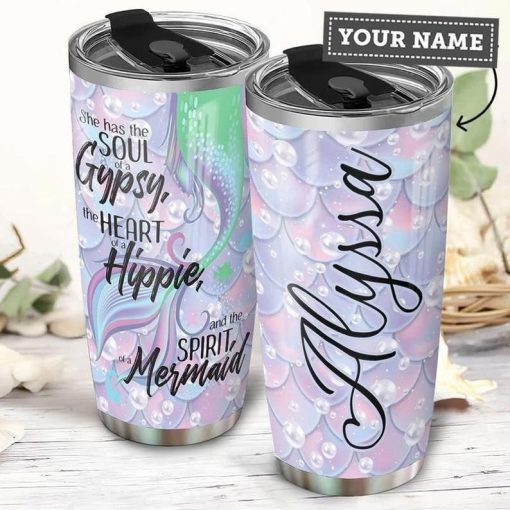 Mermaid Spirit Personalized Hippie Gift For Lover Day Travel Tumbler