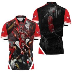 Michael Jordan 23 Chicago Bulls Dunk Shot Polo Shirt All Over Print Shirt 3d T-shirt