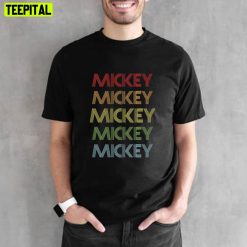 Mickey Name Multi Colored Unisex T-Shirt