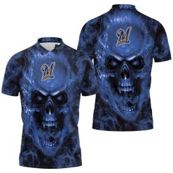 Milwaukee Brewers Mlb Fans Skull Polo Shirt All Over Print Shirt 3d T-shirt