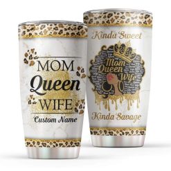 Mom Queen Wife Personalized 4 Gift For Lover Day Travel Tumbler