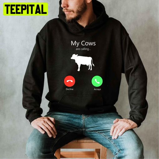 My Cows Calling Phone Screen Unisex T-Shirt