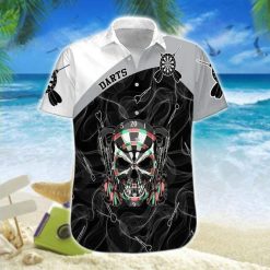 Name Personalized Darts Skull Smoke Hawaiian Shirt HA33