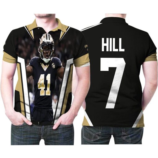 New Orleans Saints Alvin Kamara 41 Taysom Hill 7 Legend Player Nfl American Football Team 3d Designed Allover Gift For Saints Fans Polo Shirt