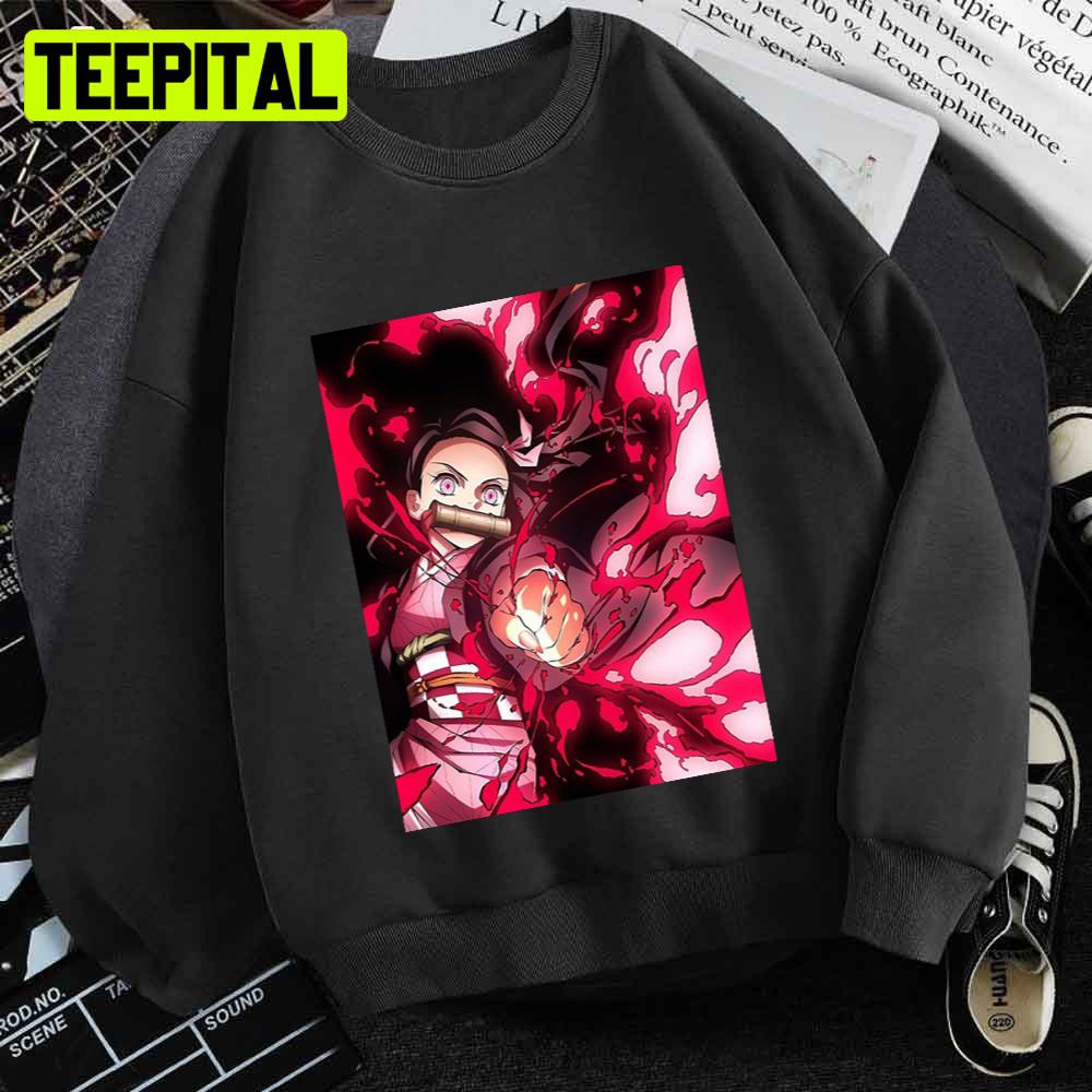 Kamado Tanjiro and Nezuko Demon Slayer Anime T Shirt Fleece Blanket