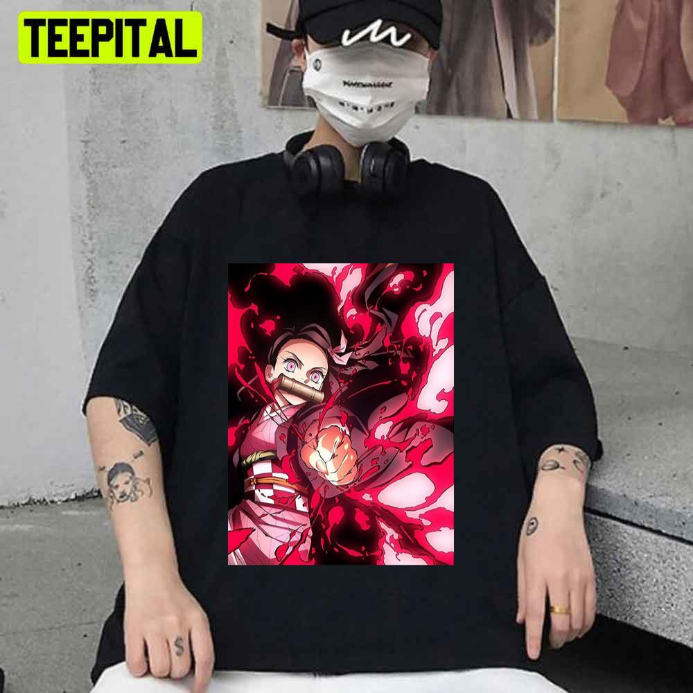 Kimetsu no Yaiba Anime Tanjiro Nezuko T-Shirt Fleece Blanket