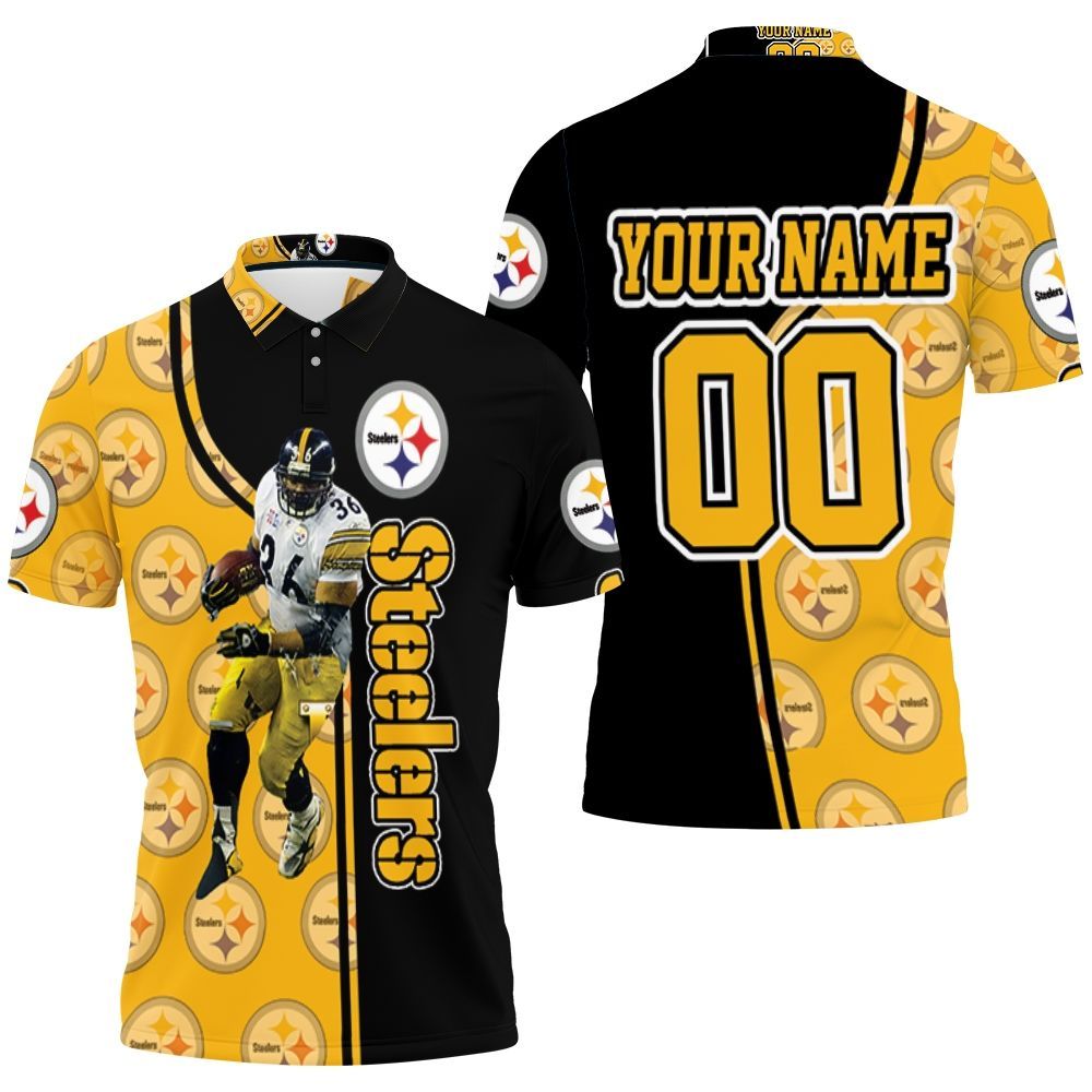 Nfl Jerome Bettis Pittsburgh Steelers Player No 36 Personalized Polo Shirt All Over Print Shirt 3d T-shirt