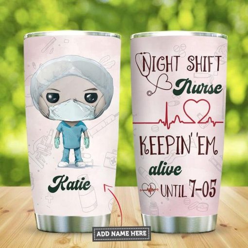 Night Shift Nurse Personalized 2 Gift For Lover Day Travel Tumbler