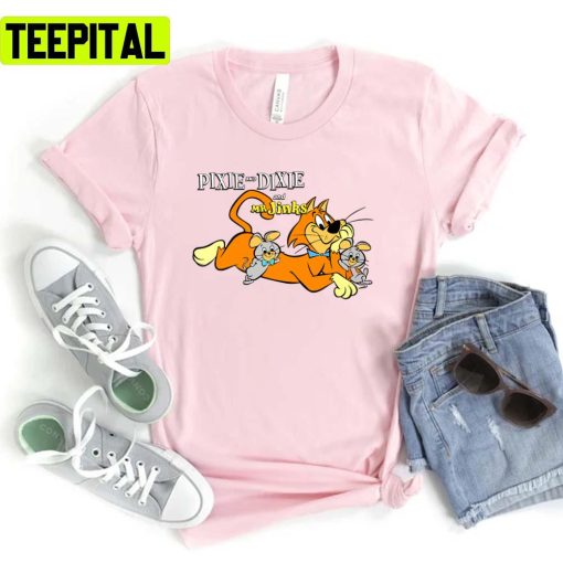 Nostalgic Funny Cat And Cute Mices Pixie Dixie Unisex T-Shirt