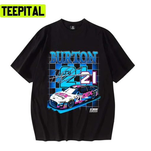 Number 21 Harrison Burton Car Racing Unisex T-Shirt