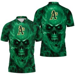 Oakland Athletics Mlb Fans Skull Polo Shirt All Over Print Shirt 3d T-shirt