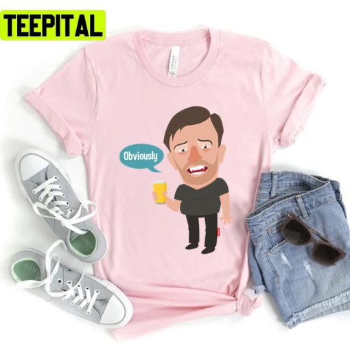 Obviously Ricky Gervais Karl Pilkington Unisex T-Shirt