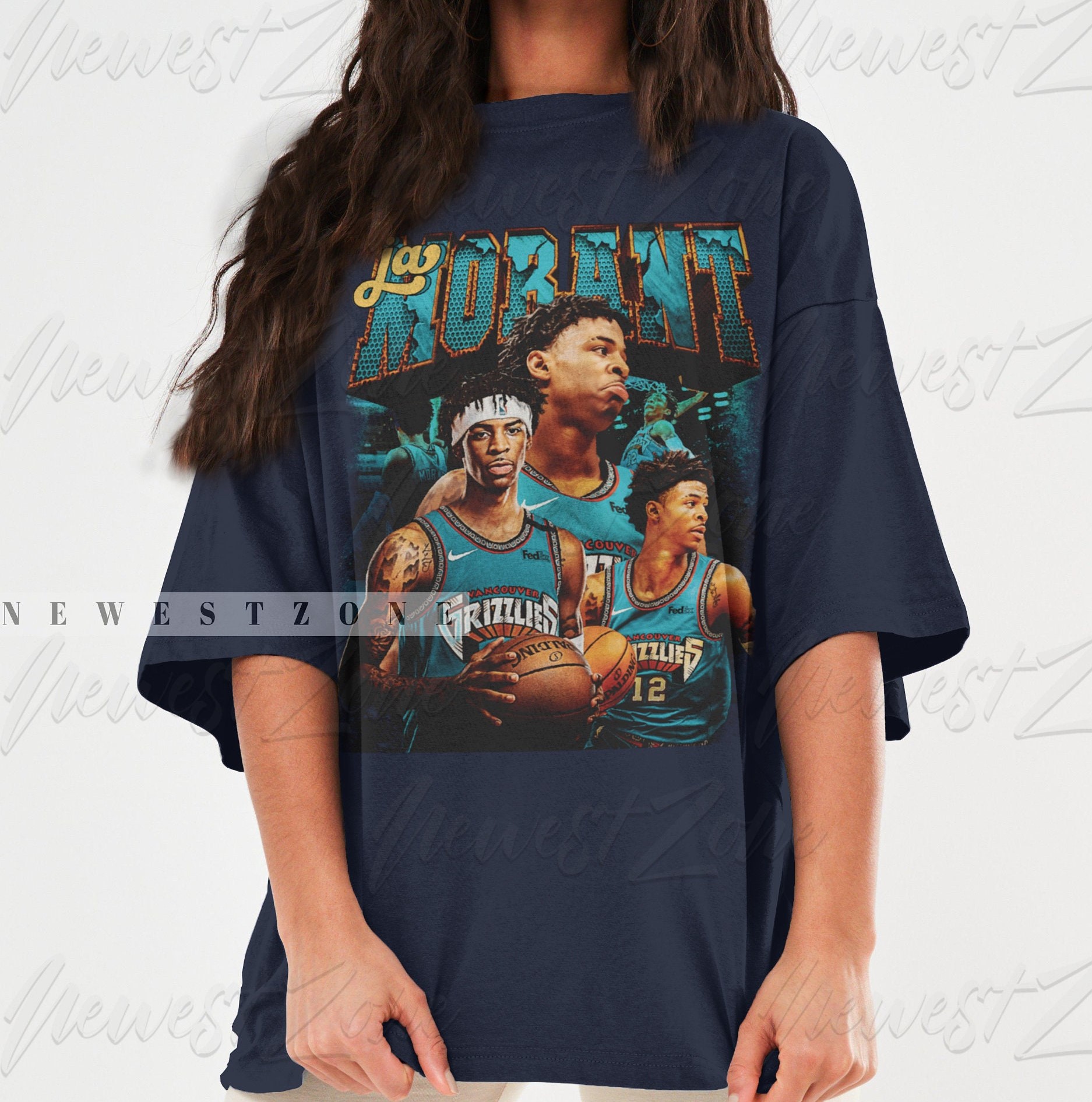 Ja Morant Retro Memphis Grizzlies T-shirt Tee Unisex S-3XL 