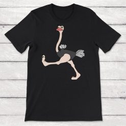 Ostrich Cartoon Clipart Leg Up Unisex T-Shirt