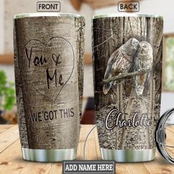 Owl Couple Personalized Wild The Wood Gift For Lover Day Travel Tumbler