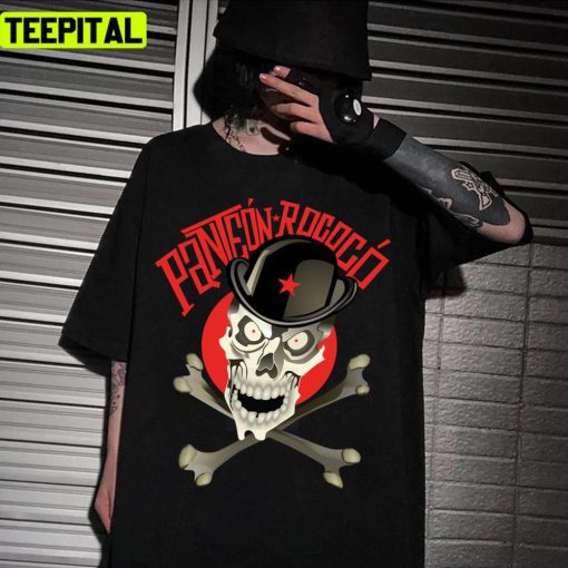 Panteon Rococo Pirate Skull Design Unisex T-Shirt