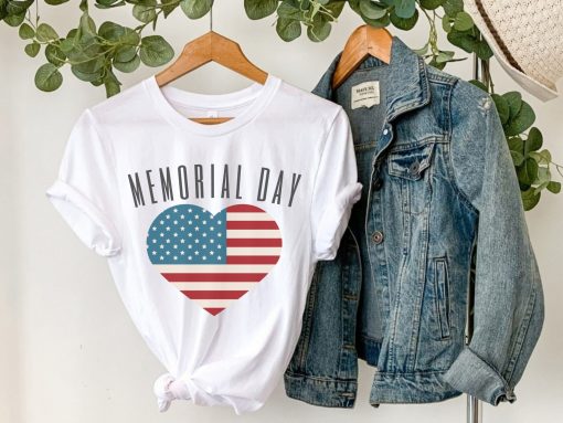 Patriotic Heart Memorial Day Memorial Day Unisex T-Shirt