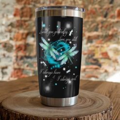 Personalized Dragonfly Love You Gift For Lover Day Travel Tumbler