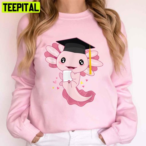 Pink Axolotl Cute Questions Unisex T-Shirt