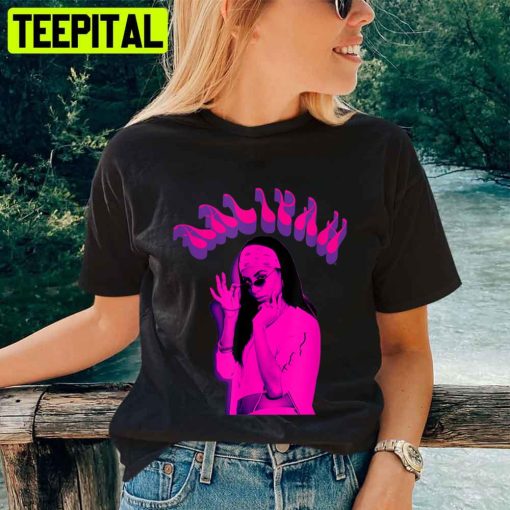 Pink Style Aaliyah Fanart Unisex T-Shirt