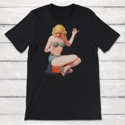 Pinup Girl Clipart Pin Up Girls Beaded Girl Unisex T-Shirt