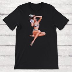 Pinup Girl Clipart Pin Up Girls Floral Bikini Unisex T-Shirt