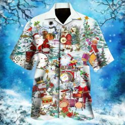 Playing Drums Party On Christmas Hawaiian Shirt HA33