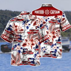 Pontoon Captain Gift Hawaiian Shirt HA33