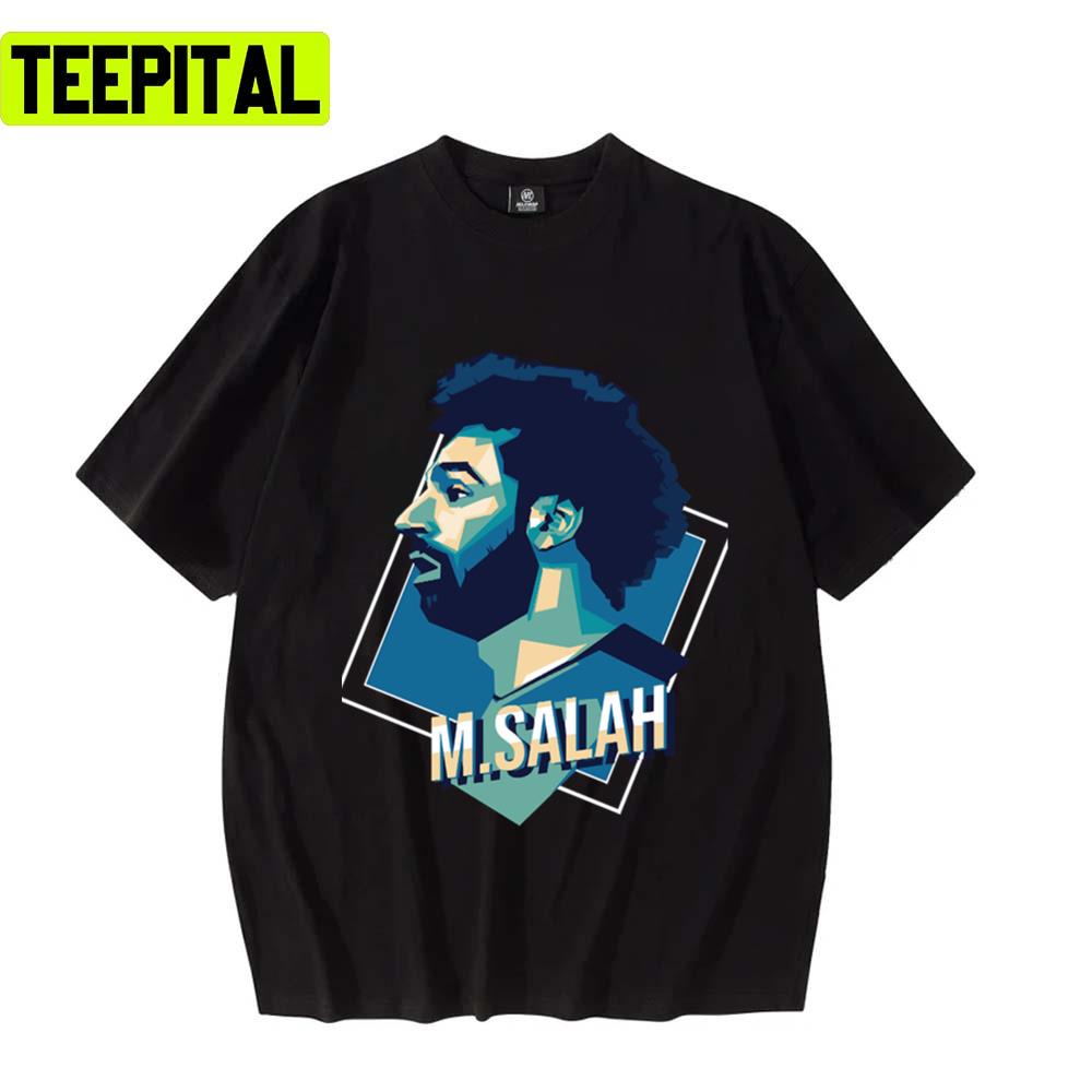 weiß Salah Liverpool Portrait T-Shirt