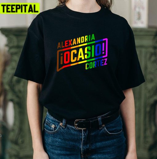 Pride Color Alexandria Ocasio Cortez Unisex T-Shirt