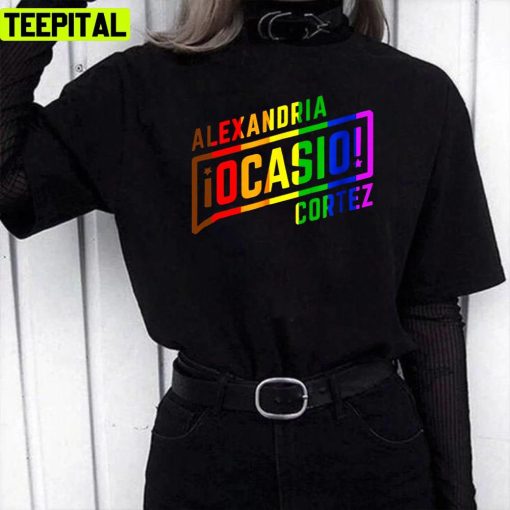 Pride Color Alexandria Ocasio Cortez Unisex T-Shirt