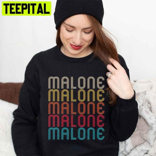 Rainbow Retro Vintage Style Malone Unisex T-Shirt