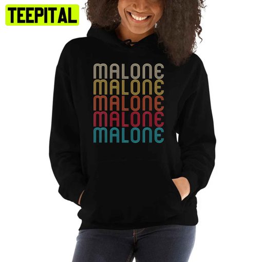 Rainbow Retro Vintage Style Malone Unisex T-Shirt